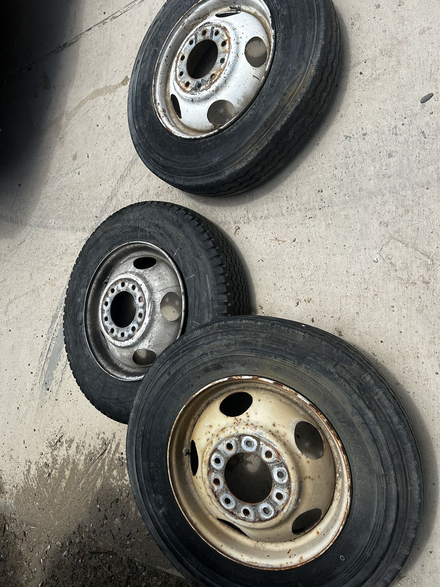 Motor Home Tires 150 For All Three, In Great Condition Just Dirty