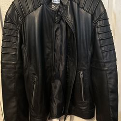 Decimal Black Leather Jacket - Men's M, Excellent Condition