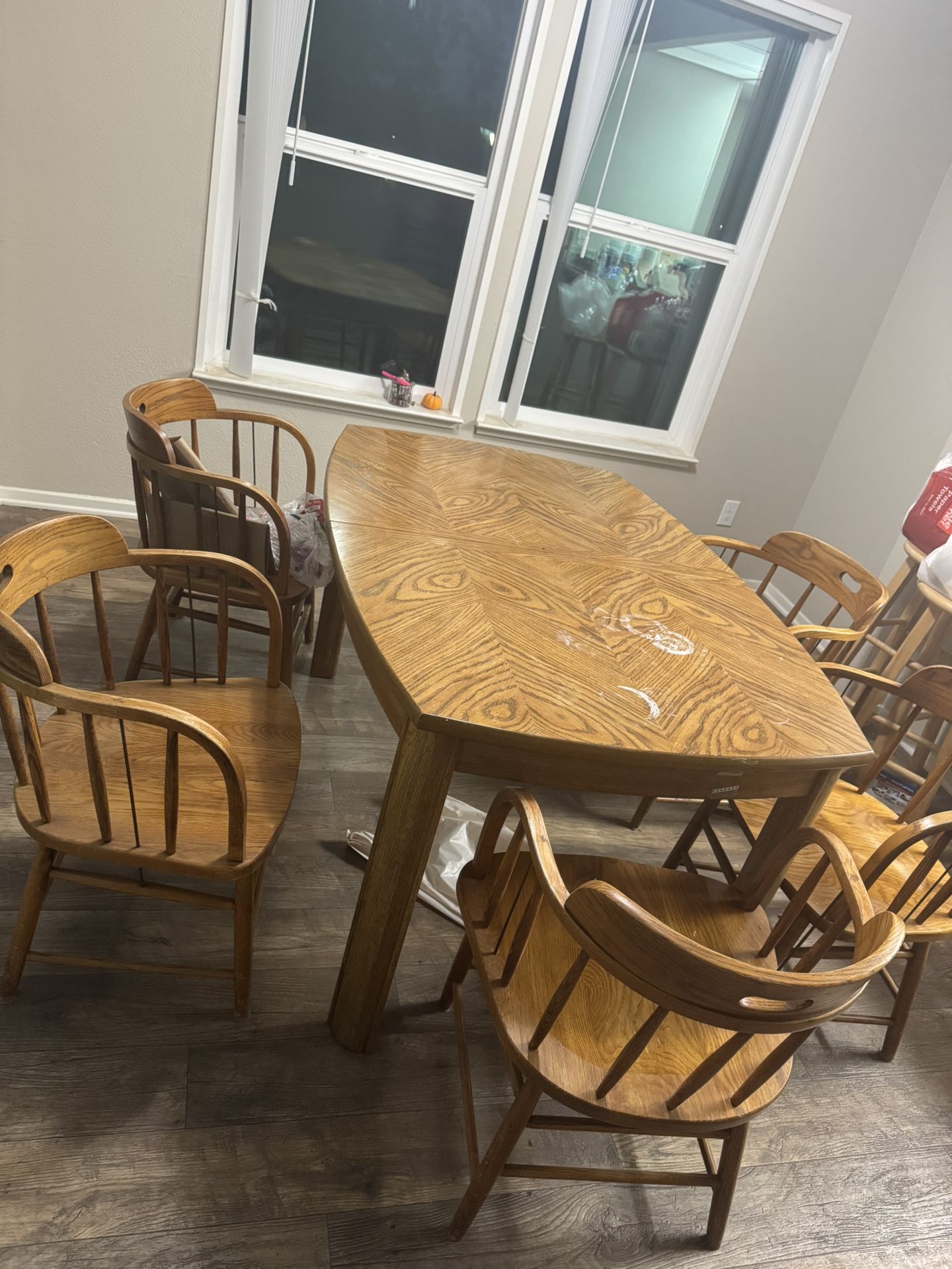 Solid Wood Table & 5 Chairs – Great Deal!