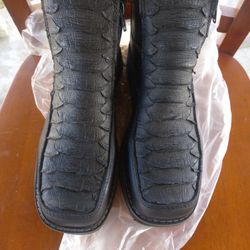 Black Leather Work Boots