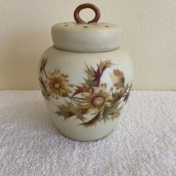 Vintage RW Royal Rudolstadt Floral Vase/Urn with Lid
