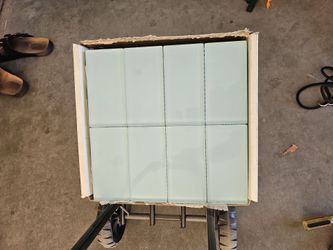 Mint Green Glossy Glass Wall Tiles
