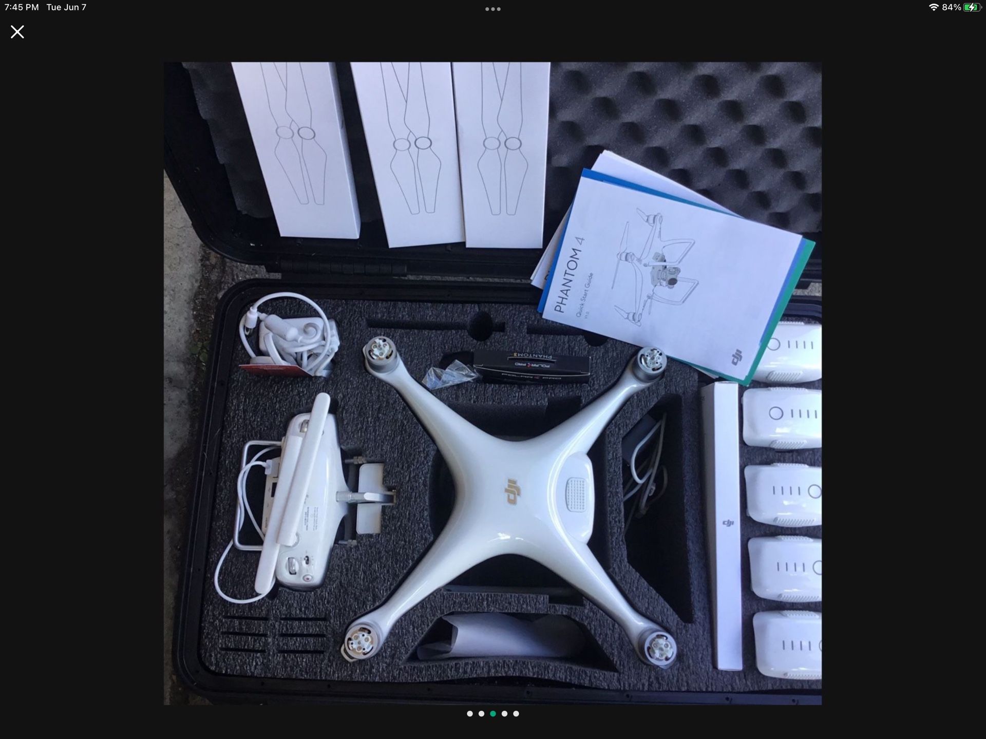 DJI Phantom 4 DRONE Professional Quadcopter with Camera and 3-Axis Gimbal - White $700 Cash Only 