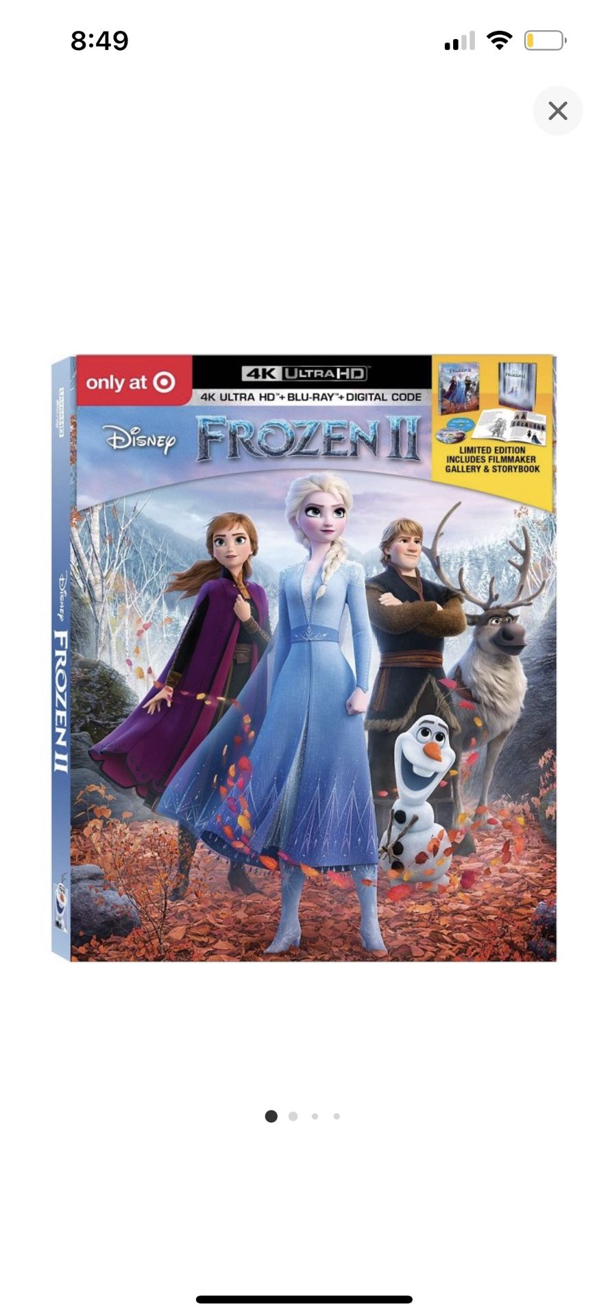 Frozen II - Target Exclusive: 4k/uhd