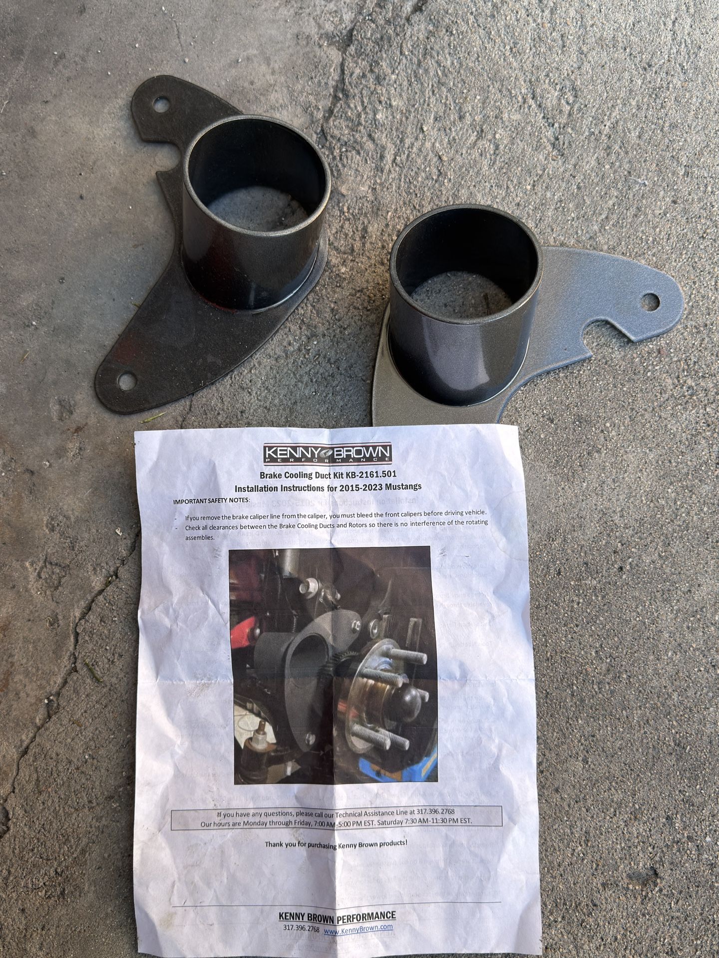 FRONT Brake Cooling Ducts 2015-2023 Mustang GT & Eco-Boost