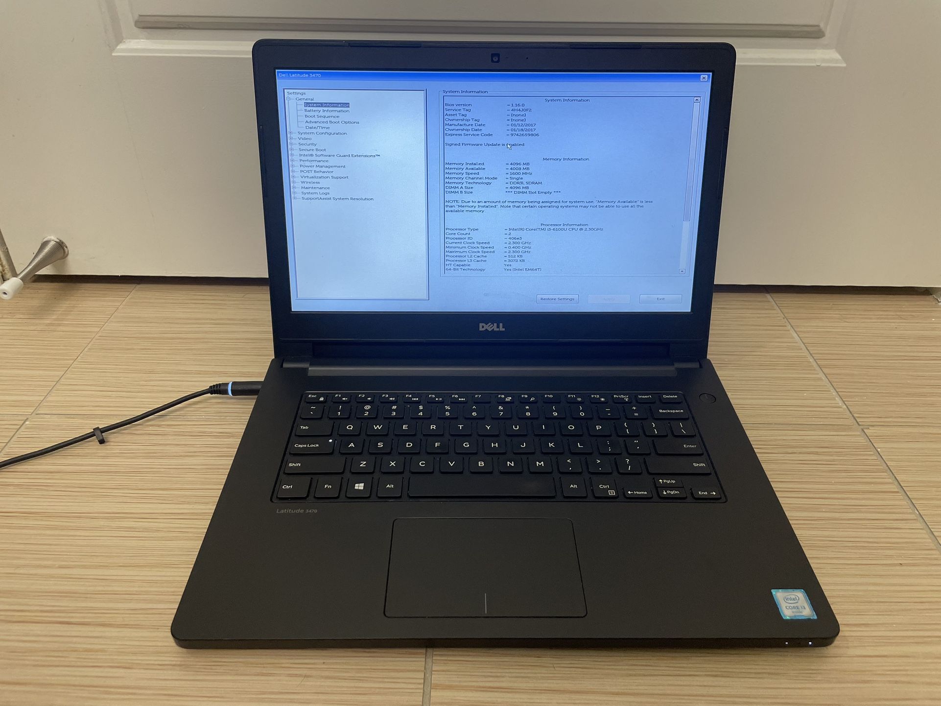 Dell Latitude 3470 Laptop Intel Core I5 6200U 4GB RAM NO