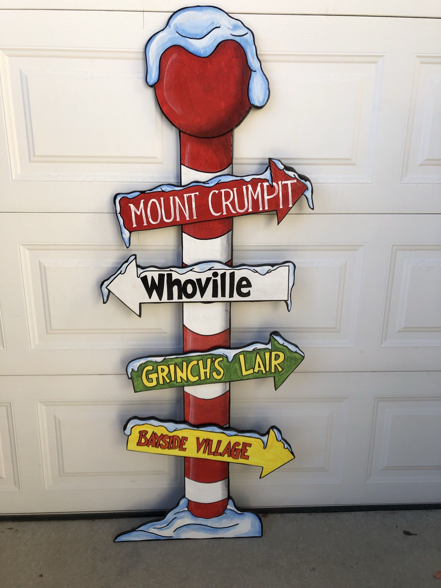 WHOVILLE DIRECTION SIGN from HOW THE GRINCH STOLE CHRISTMAS Lawn Art HU