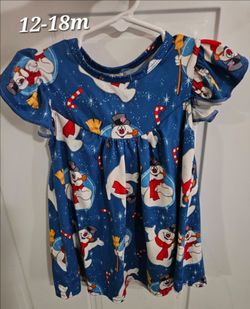 Frosty the Snowman Toddler Dress 12-18M