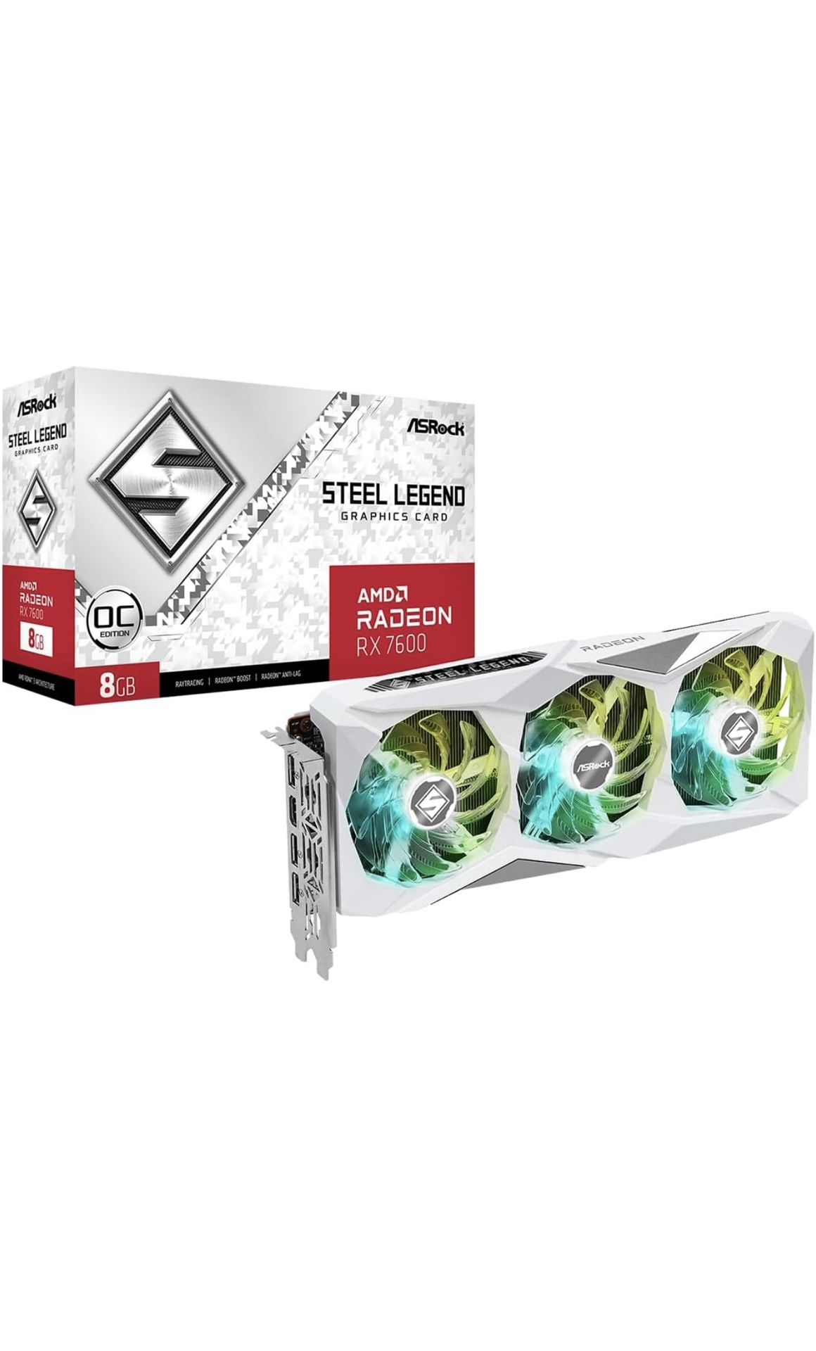 ASRock AMD Radeon RX 7600 Steel Legend 8GB graphics card