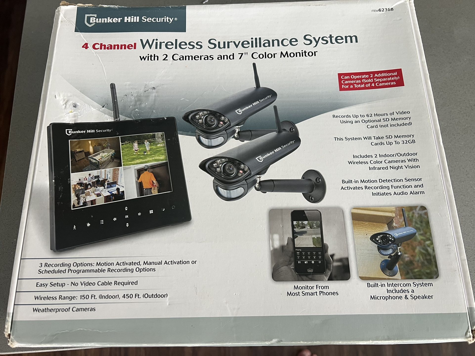 Bunker Hill Security Wireless Surveillance System – 4 Channel