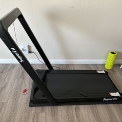 SuperFit Folding Electric Treadmill Walking Pad with Handle (0.6–7.5 mph)
