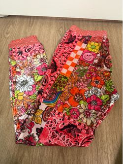 Never Worn Show Me Your Mumu Style Floral Patchwork Velour Joggers Size XS