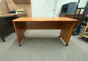 20D x 51W x 27H (inches) Light Brown Wooden Desk