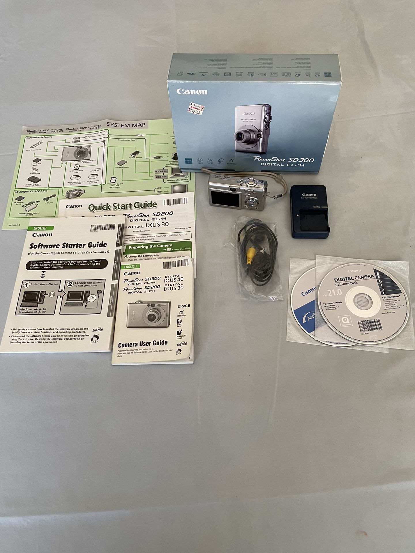 Canon Power Shot SD 300 Digital Elph Camera