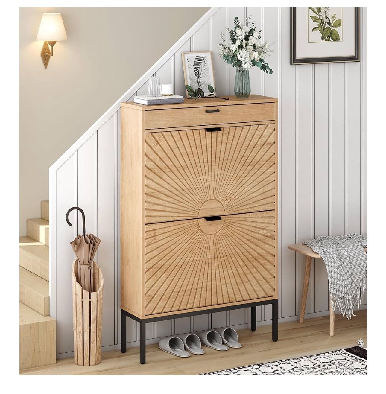 Storage Cabinet Entryway Table