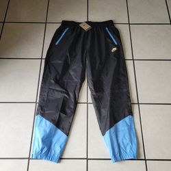 Nike Men's Size Xlarge Windrunner Woven Lined Pants Black Blue DX0653-010