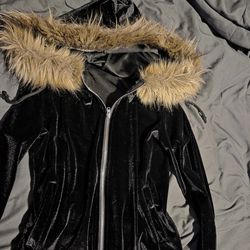 Fur Collar Zip up