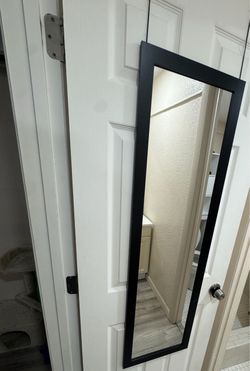 Full Length Door Mirror Black Frame