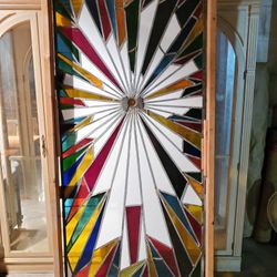 art deco large stain glass