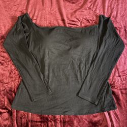 Halara Off The Shoulder Long Sleeve Shirt 