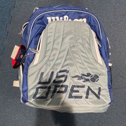 Vintage Us Open Backpack- Holds 2 -3 Tennis Rackets