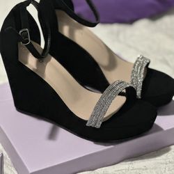 Black Sparkly Heels