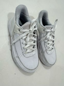 White Jordan sneakers size 4 youth