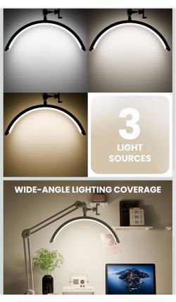 Gelpal LED Half Moon Desk Light with Remote