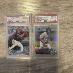 2 Juan Soto PSA 10 Rookies 2018 Topps Chrome 2017 Bowman Chrome Draft Refractor