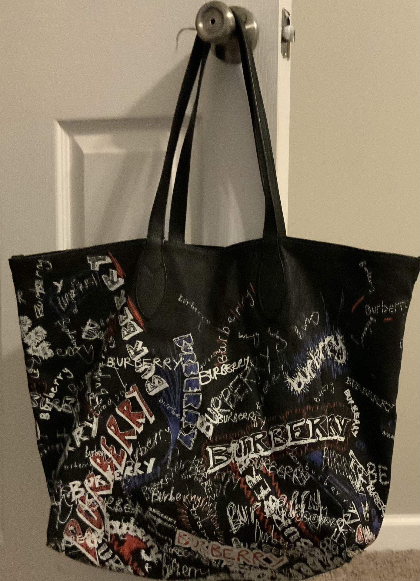 Burberry Doodle Graffiti Tote-Authentic, Hard To Find