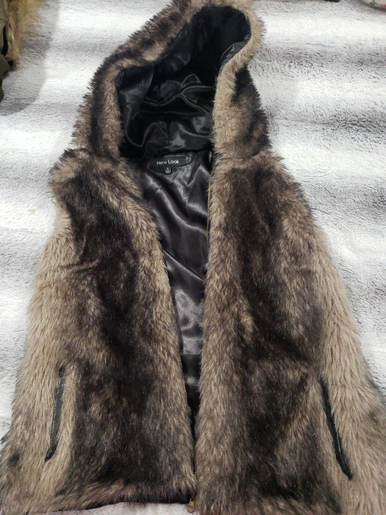 Fur Vest Size L