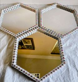 Mirrors new 3 piece handmade multicolor 10 inch