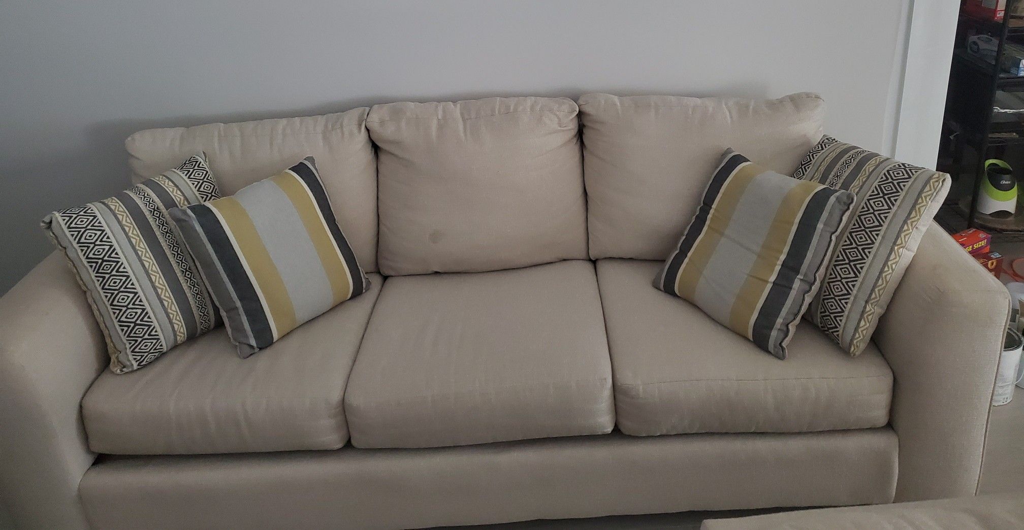 Upholstered Sofa and Love Seat