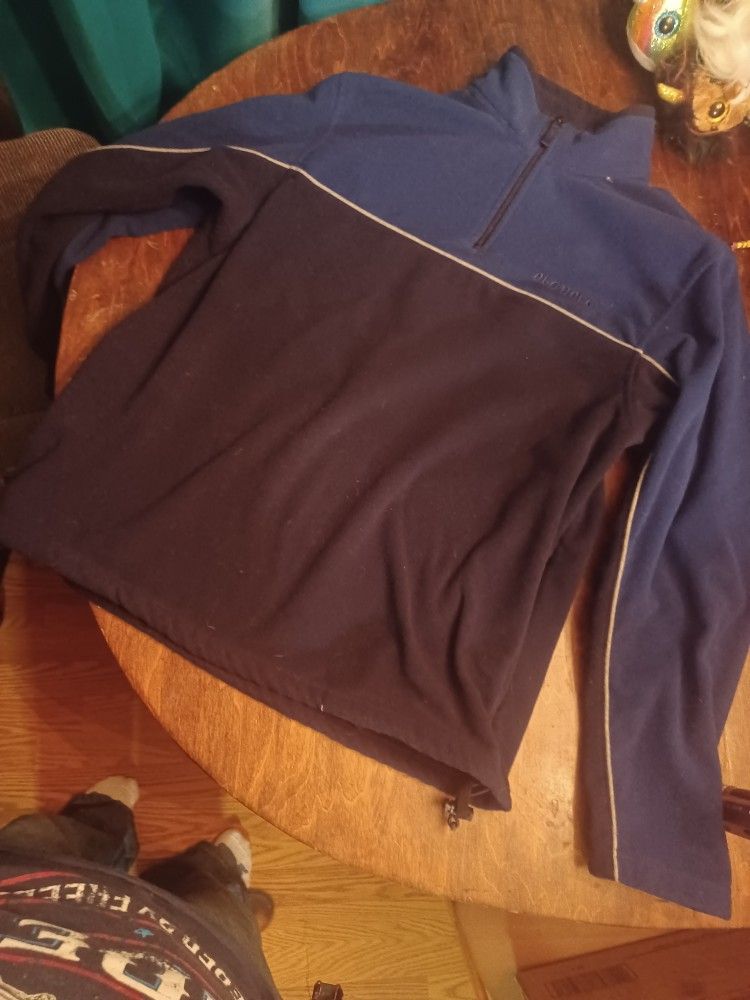 Old Navy Two-Toned Blue Zip-up Sweatshirt Size: Large