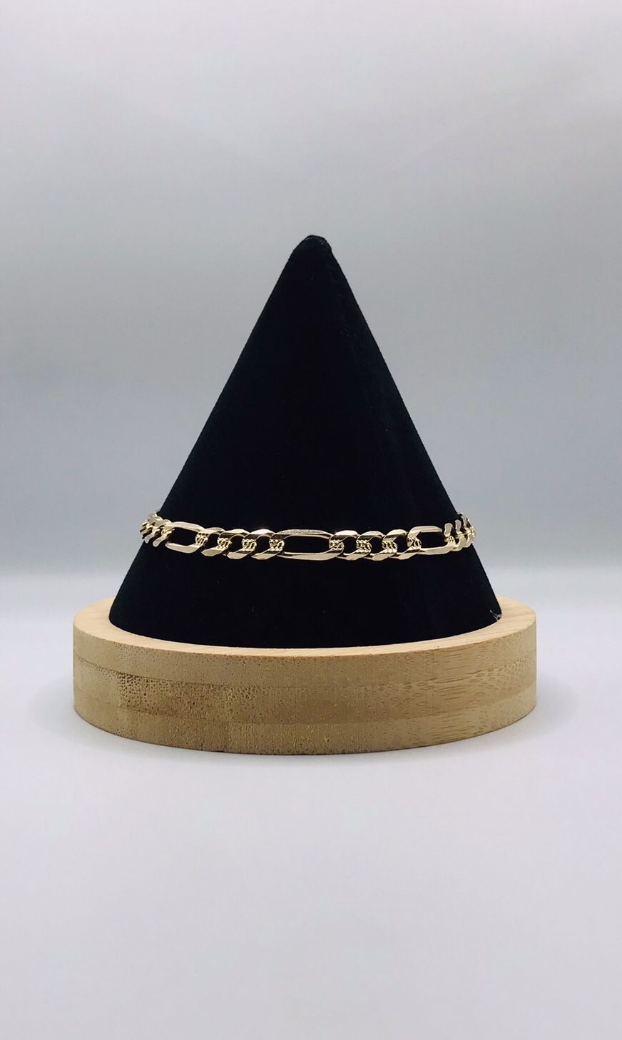 10k FIGARO BRACELET “SOLID”