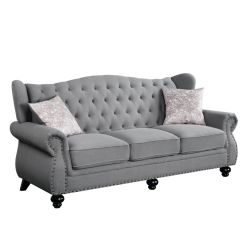 VINTAGE STYLE GRAY-FABRIC-SOFA