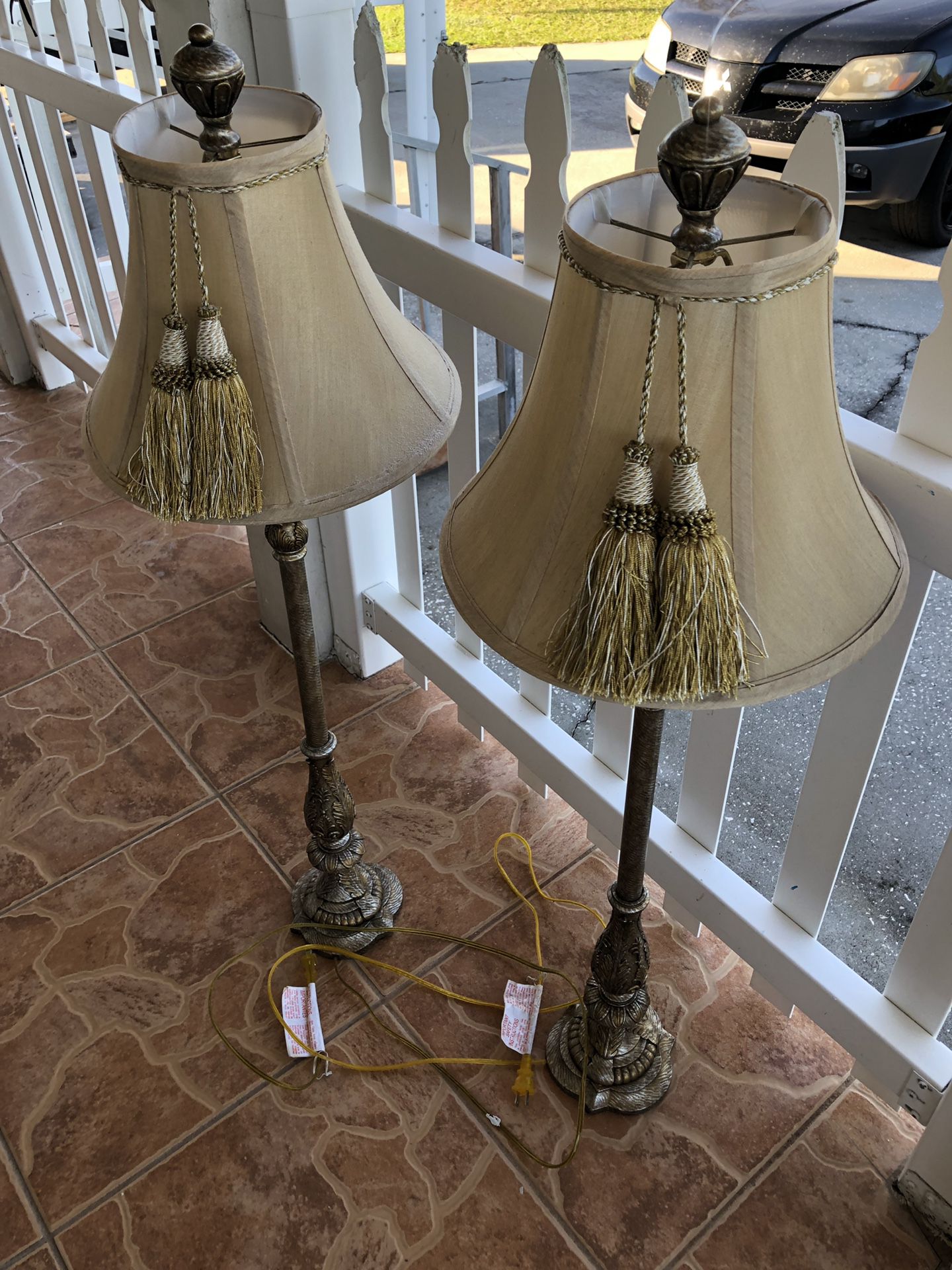 Floor lamps 4’ tall.
