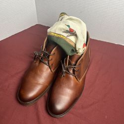 Johnston & Murphy Mens Copeland Chukka Boots Leather Red Brown 25-2022 SIZE 10.5