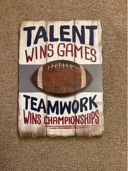 Football Sports Decor Sign