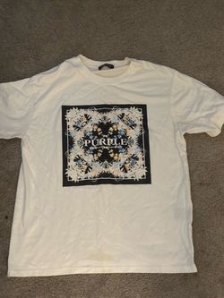 Purple Brand White Floral Graphic T-Shirt