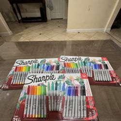 Sharpie Permanent Markers, Fine and Ultra Fine Tips, Assorted Colors, 21 Count