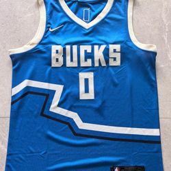 Milwaukee Bucks Damian Lillard swingman basketball jerseys S-2XL 
