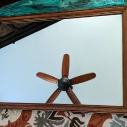 Large Antique Maple Framed Mirror