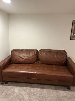 Leather Sofa Brown 