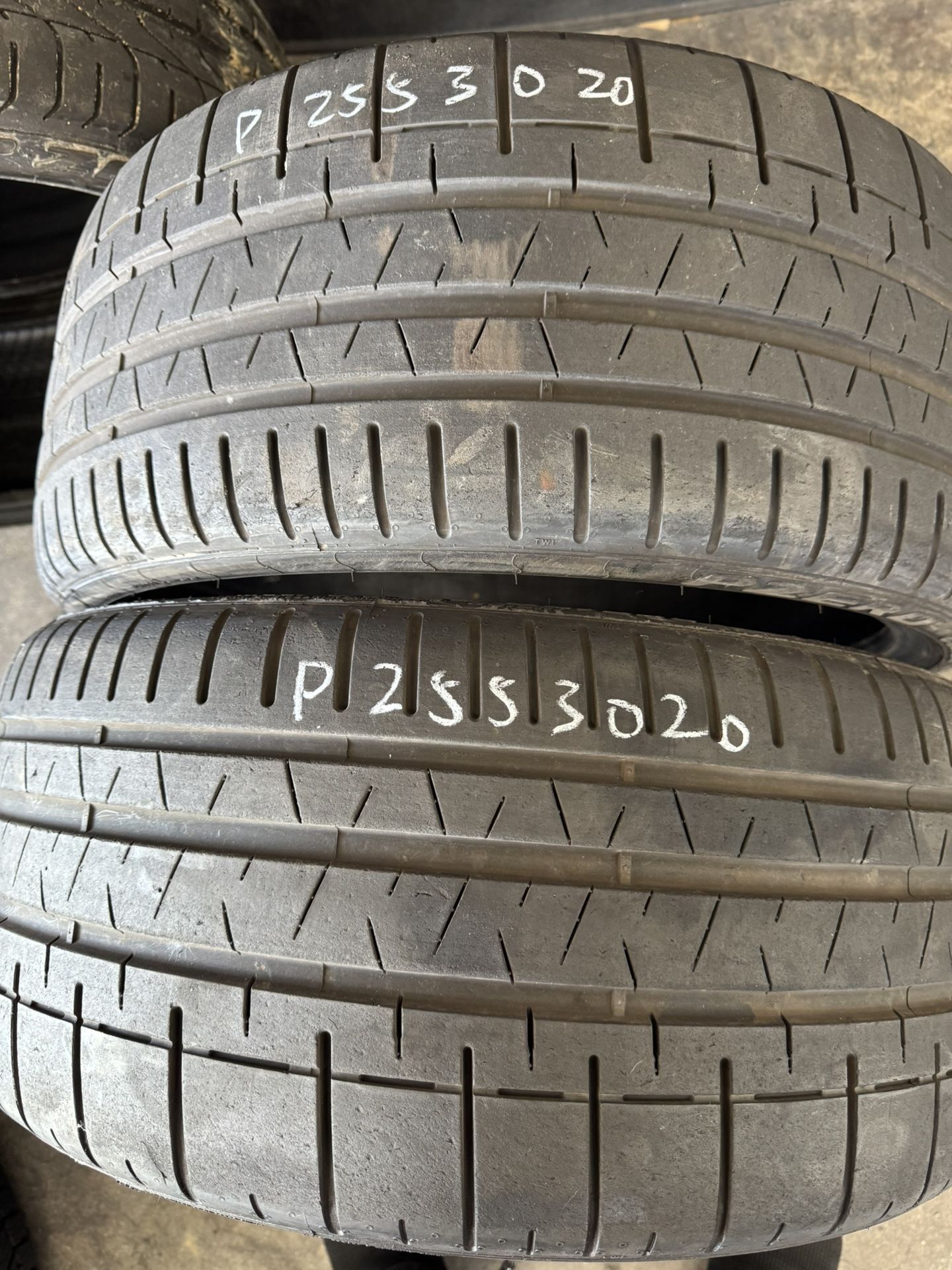 (2) 20” Pirelli 255/30/20 Used Pzero Tires