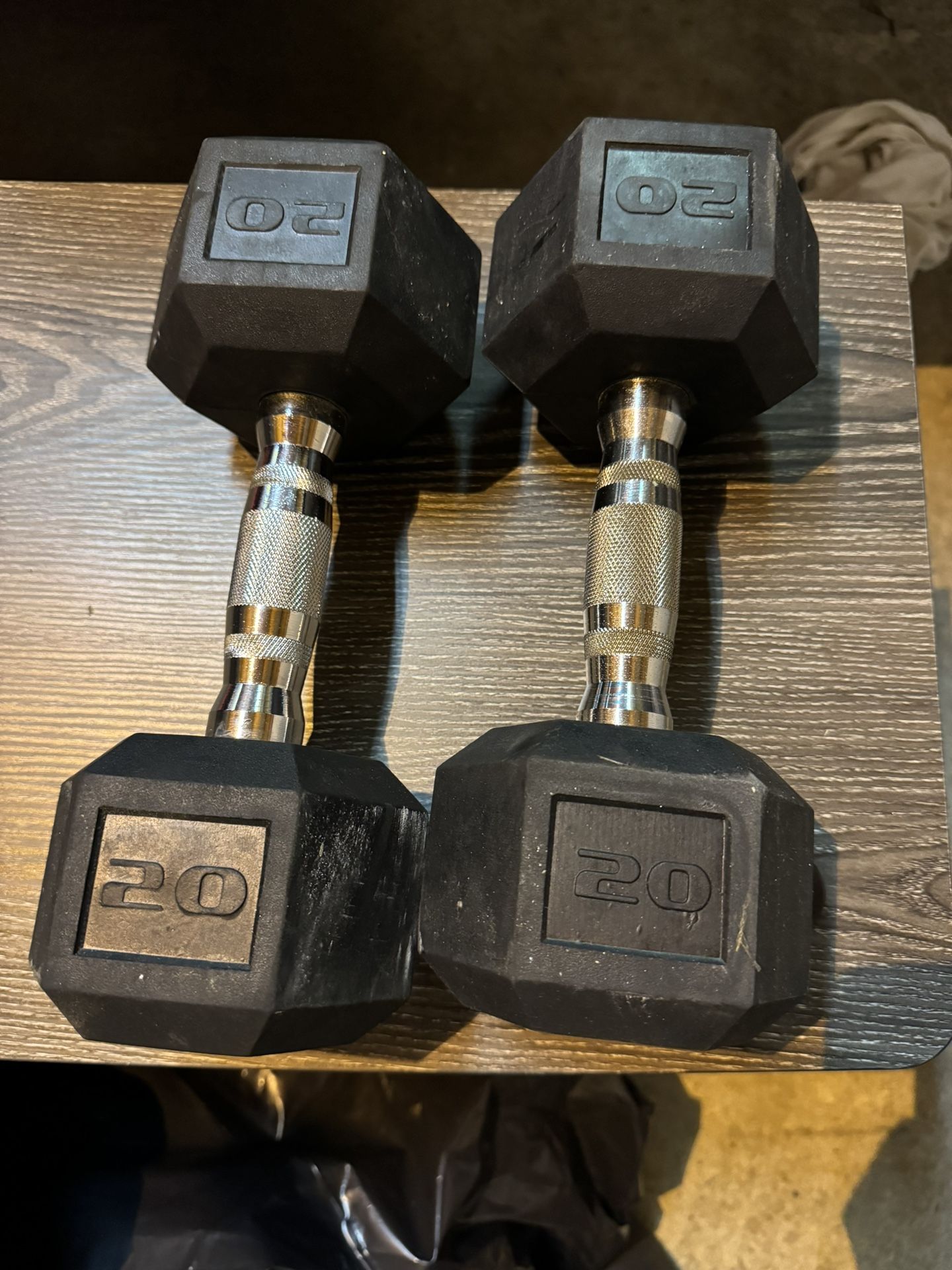 Set Of 20 Pound Lb Dumbbells