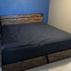 Bed Frame With Lift Storage 