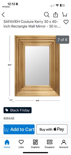 Gold Safavieh Mirror 30 X 40
