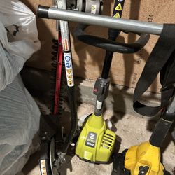 Weed Whacker  Trimmer Hedgers And Leaf Blower