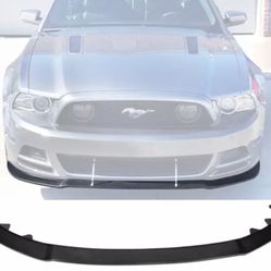Fits 13-14 Ford Mustang GT Style Front Bumper Lip Spoiler Unpainted Black PU
